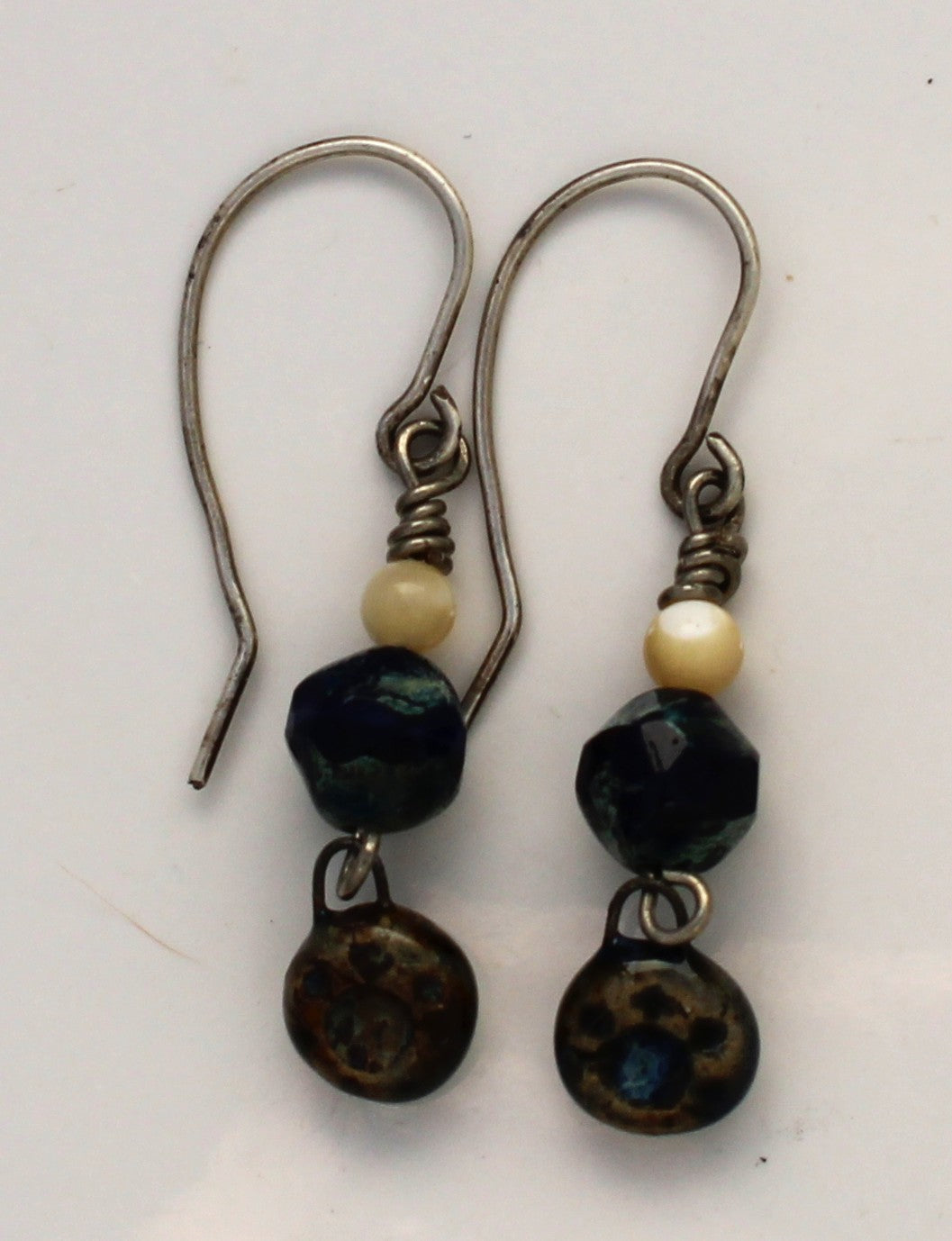Sterling Silver and Ceramic Earrings 2645