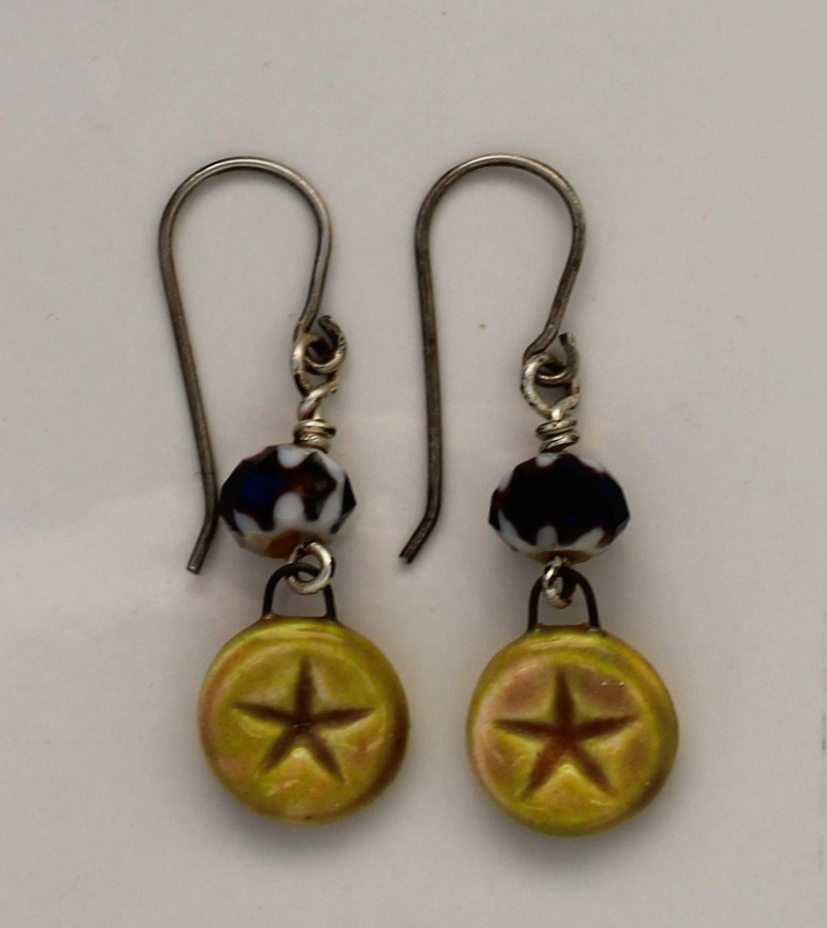 Sterling Silver and Ceramic Earrings 2647