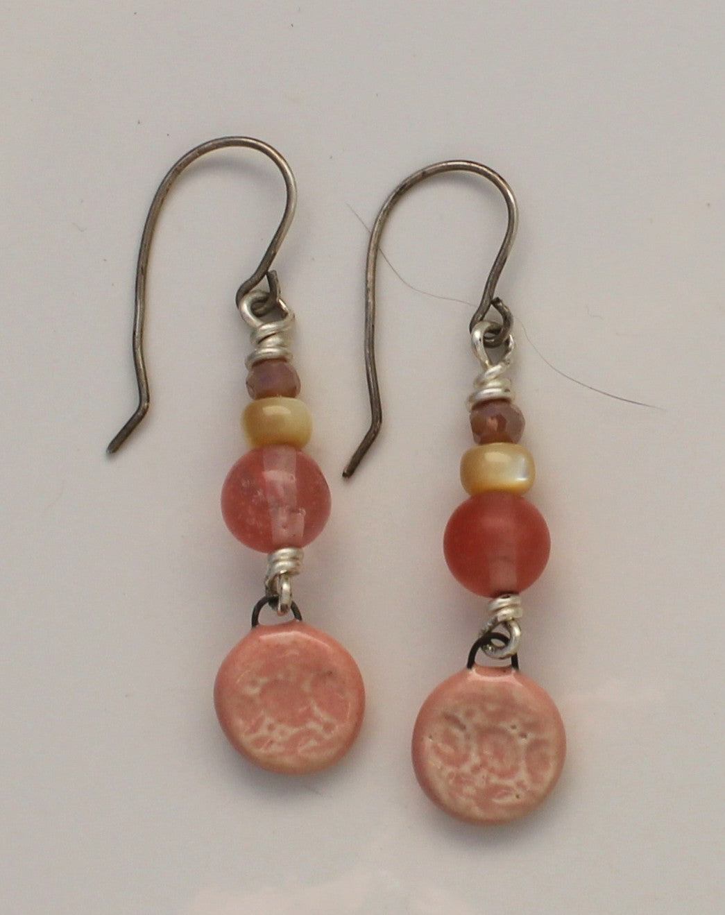 Sterling Silver and Ceramic Earrings 2655