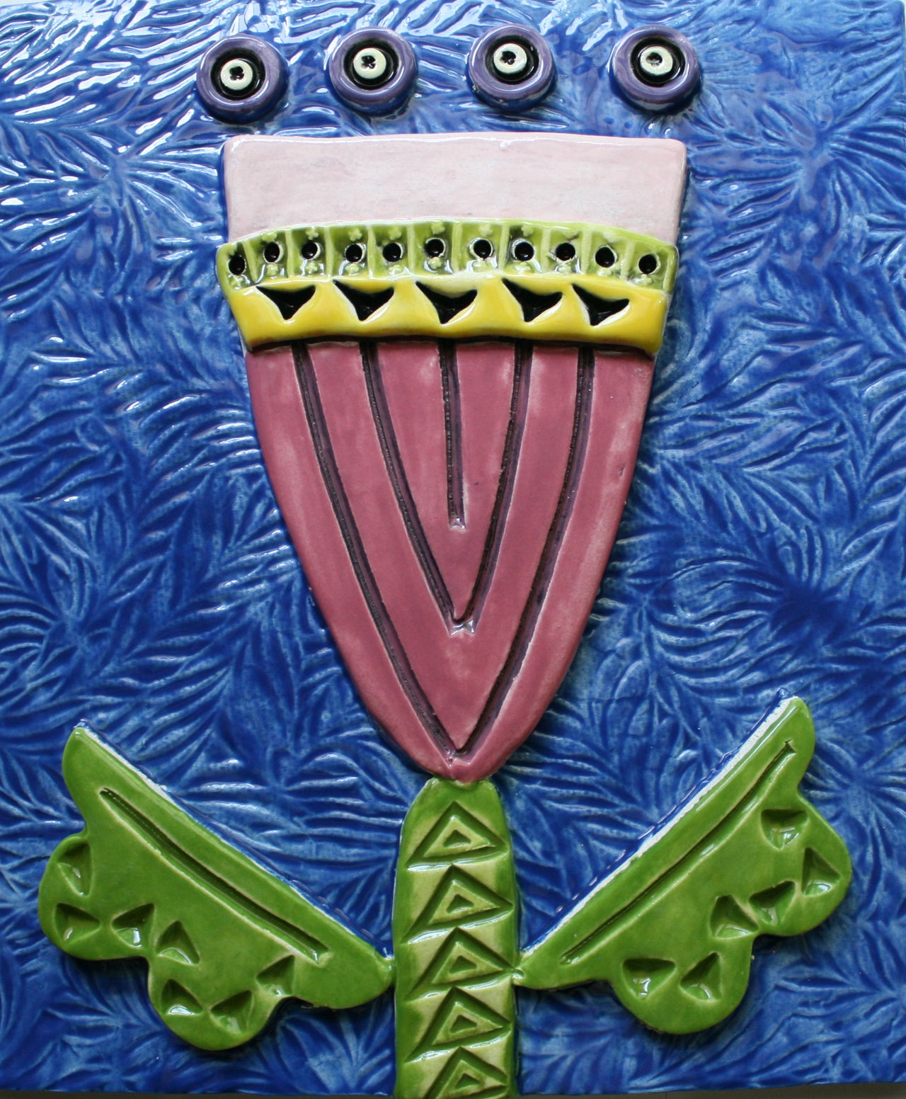 Flower Ceramic Wall Art Tile 4