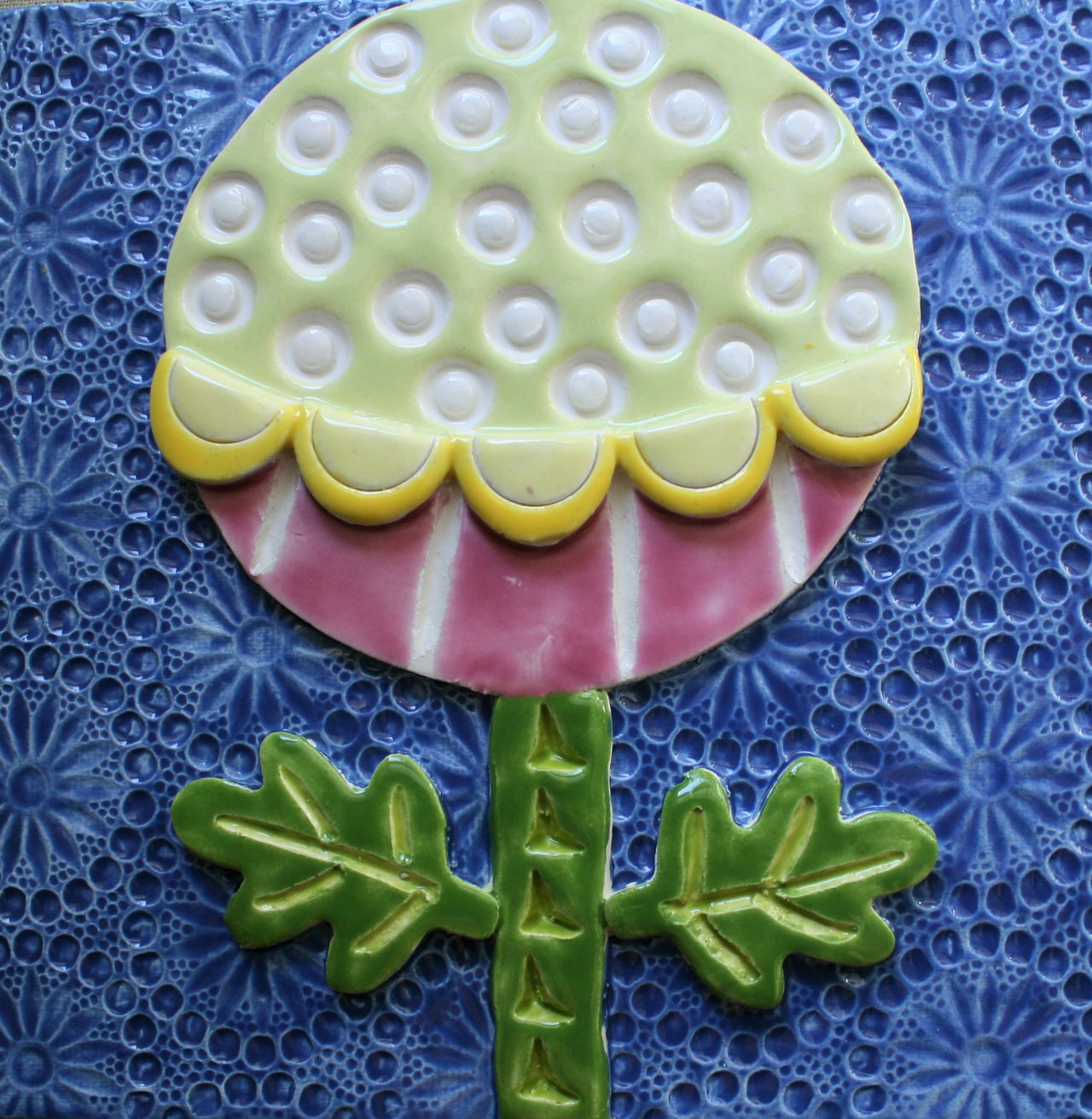 Flower Ceramic Wall Art Tile 5
