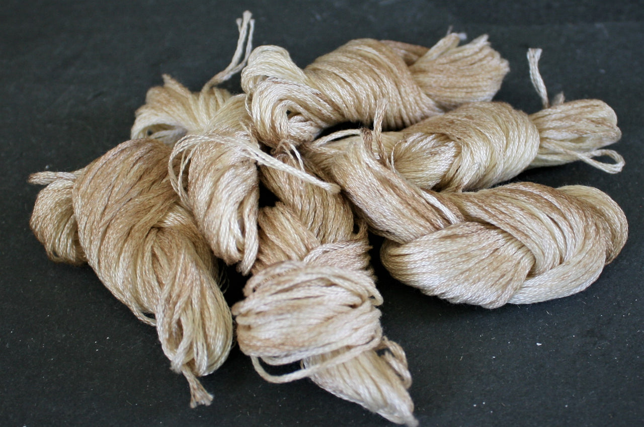 Hand Dyed Antiqued DMC Ecru Embroidery Floss