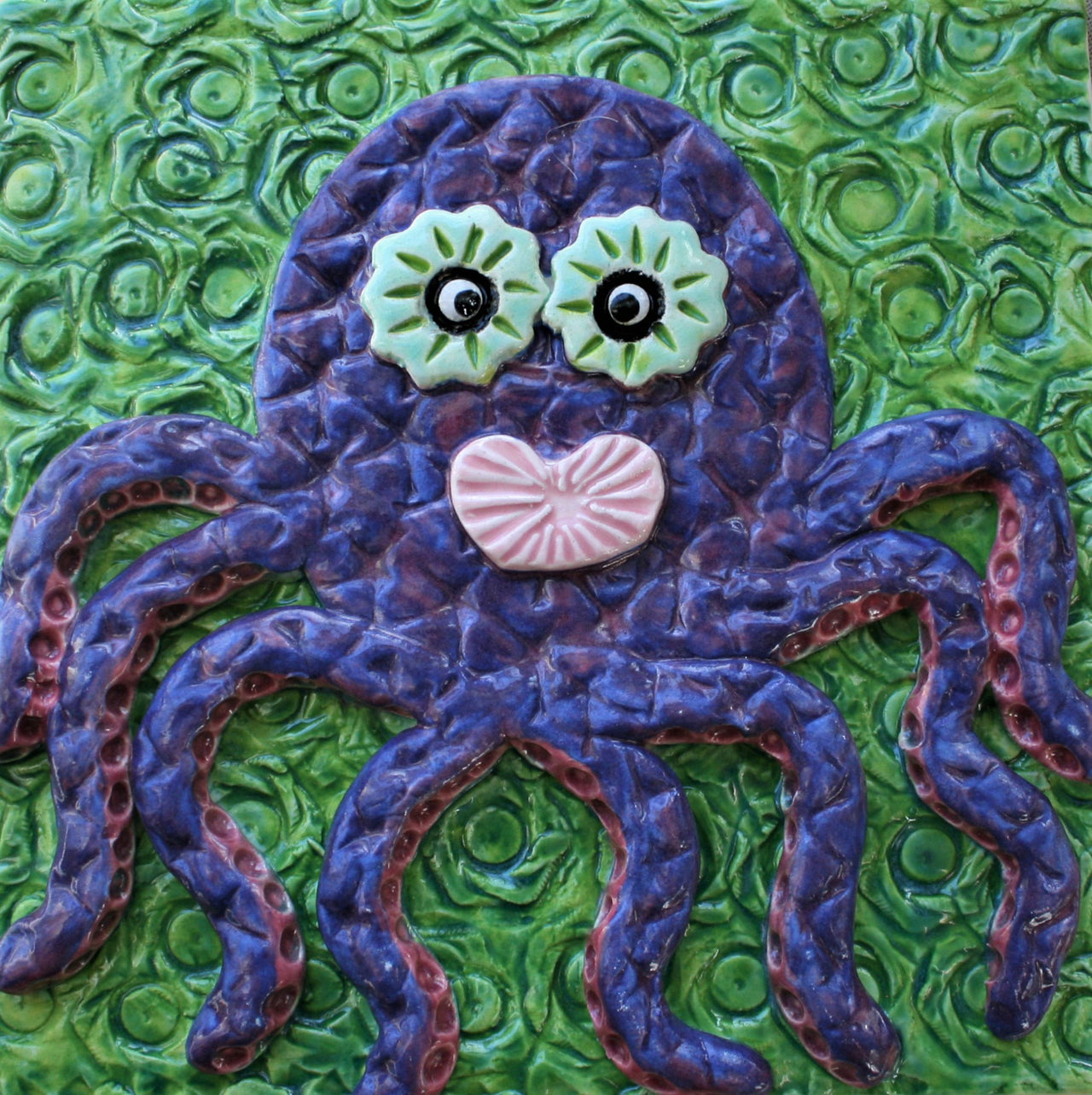 Octopus Ceramic Wall Art Tile 1