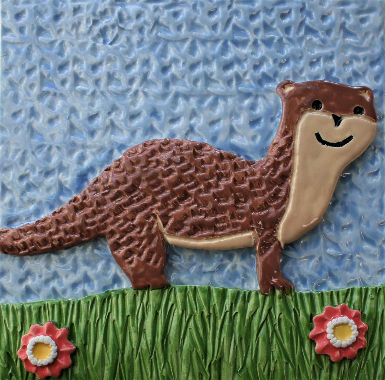 Otter Ceramic Wall Art Tile 1