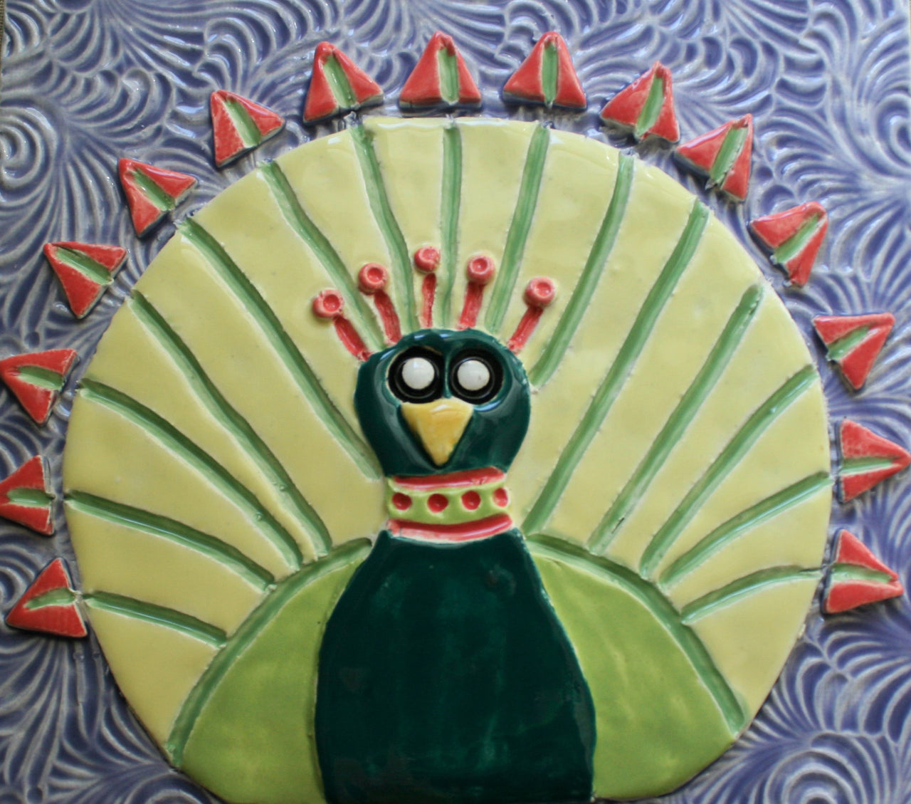 Peacock Wall Art Tile 1