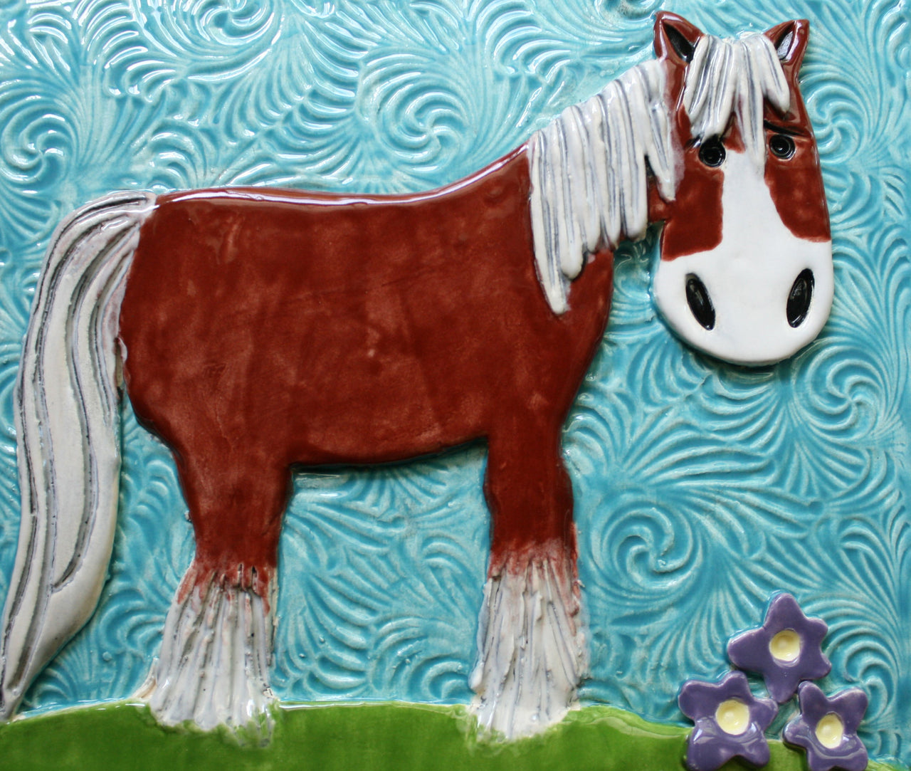 Horse Ceramic Wall Art Tile 1