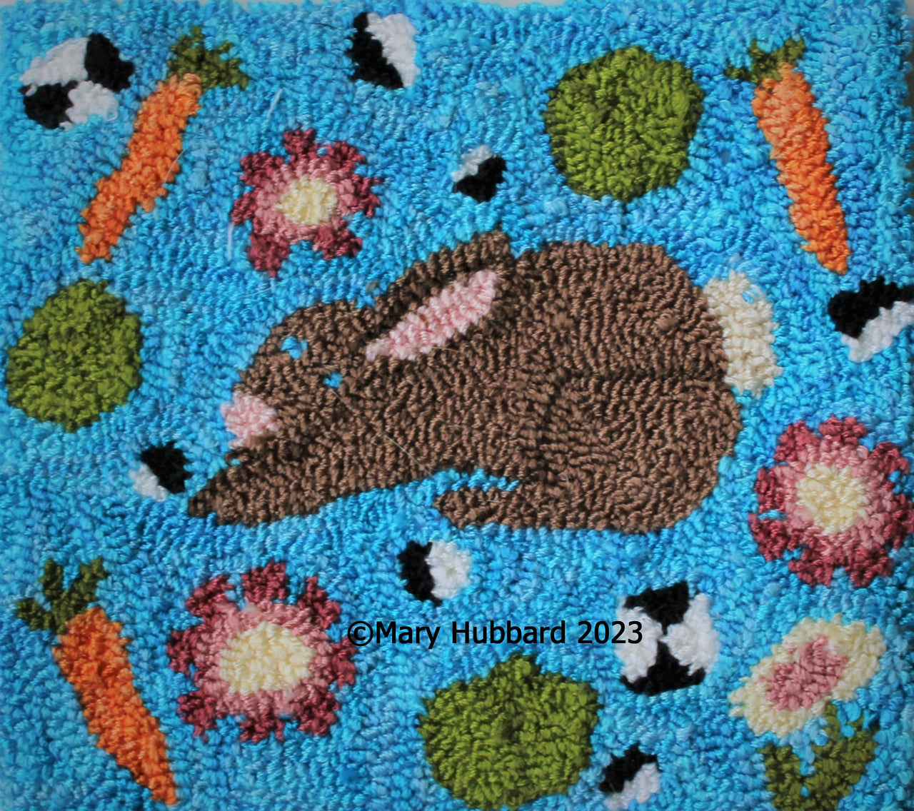 Bunny in the Garden Punch Needle Embroidery PDF Pattern